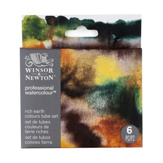Winsor & Newton Professional Watercolors, 5 mL Tubes, Rich Earth Colors, Set of 6