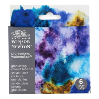 Winsor & Newton Professional Watercolors, 5 mL Tubes, Granulating Colors, Set of 6