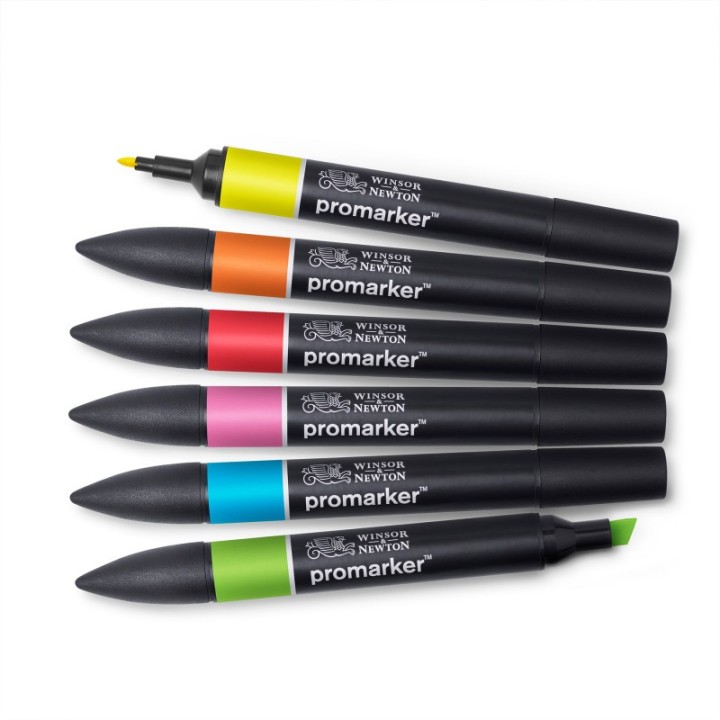 Winsor & Newton Promarker™, Vibrant Tones, Set of 6