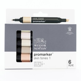 Winsor & Newton Promarker™, Skin Tones 1, Set of 6