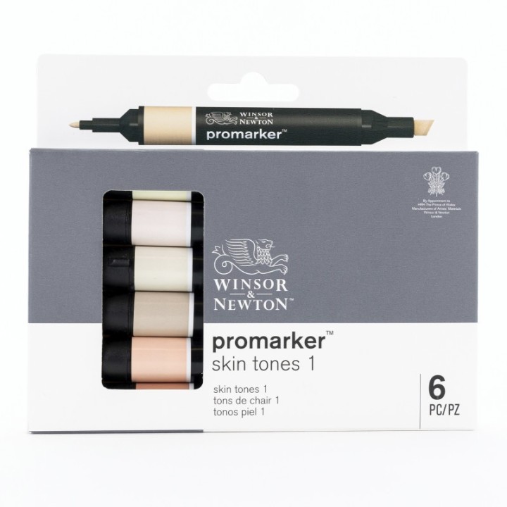 Winsor & Newton Promarker™, Skin Tones 1, Set of 6