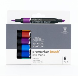 Winsor & Newton Promarker™ Brush, Rich Tones, Set of 6