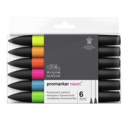 Winsor & Newton Promarker™, Neon Colors, Set of 6