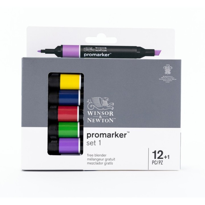 Winsor & Newton Promarker™, Essential Colors #1, Set of 12+1