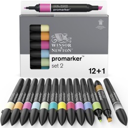 Winsor & Newton Promarker™, Essential Colors #2, Set of 12+1