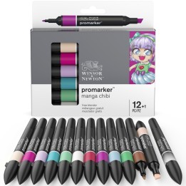 Winsor & Newton Promarker™, Manga Chibi Colors, Set of 12+1