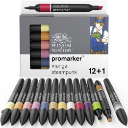 Winsor & Newton Promarker™, Manga Steampunk, Set of 12+1