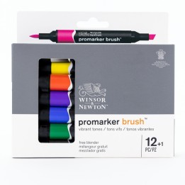 Winsor & Newton Promarker™ Brush, Vibrant Tones, Set of 12+1