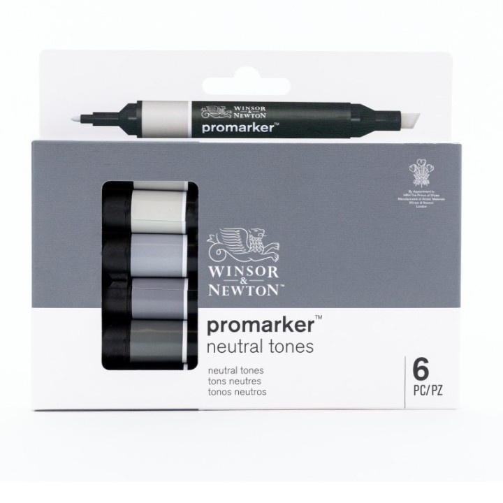 Winsor & Newton Promarker™ Neutral Tones, Set of 6