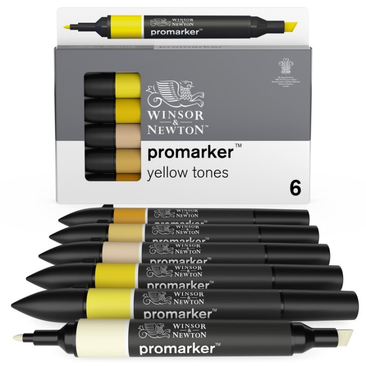 Winsor & Newton Promarker™ Yellow Tones, Set of 6