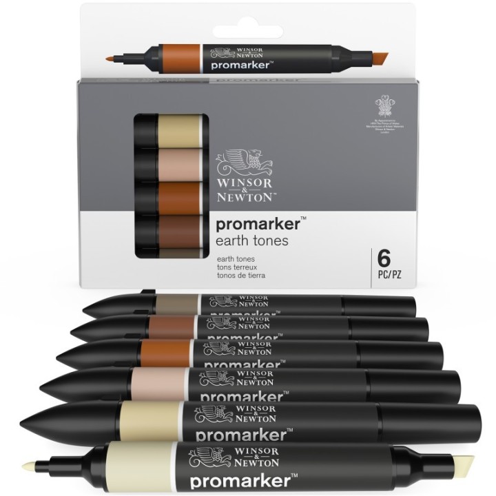 Winsor & Newton Promarker™, Earth Tones, Set of 6