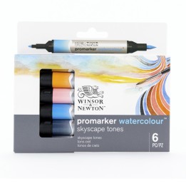 Winsor & Newton Promarker™ Watercolor, Sky Tones, Set of 6
