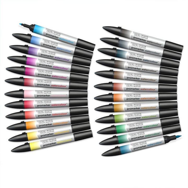Winsor & Newton Promarker™ Watercolor, Basic Collection, Set of 24