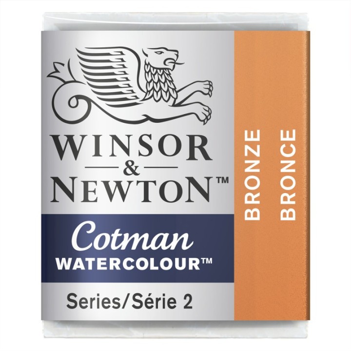 Winsor & Newton Cotman Watercolor Paint, Half Pan, Bronze