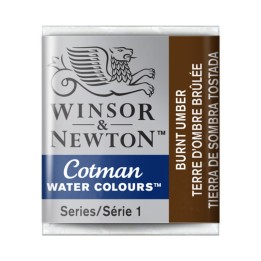 Winsor & Newton Cotman Watercolor Paint, Half Pan, Burnt Umber