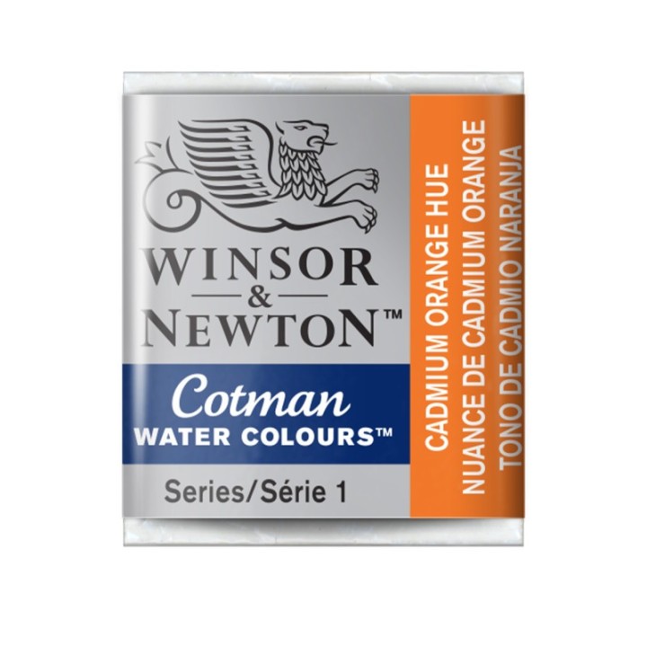 Winsor & Newton Cotman Watercolor Paint, Half Pan, Cadmium Orange Hue