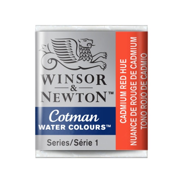 Winsor & Newton Cotman Watercolor Paint, Half Pan, Cadmium Red Hue