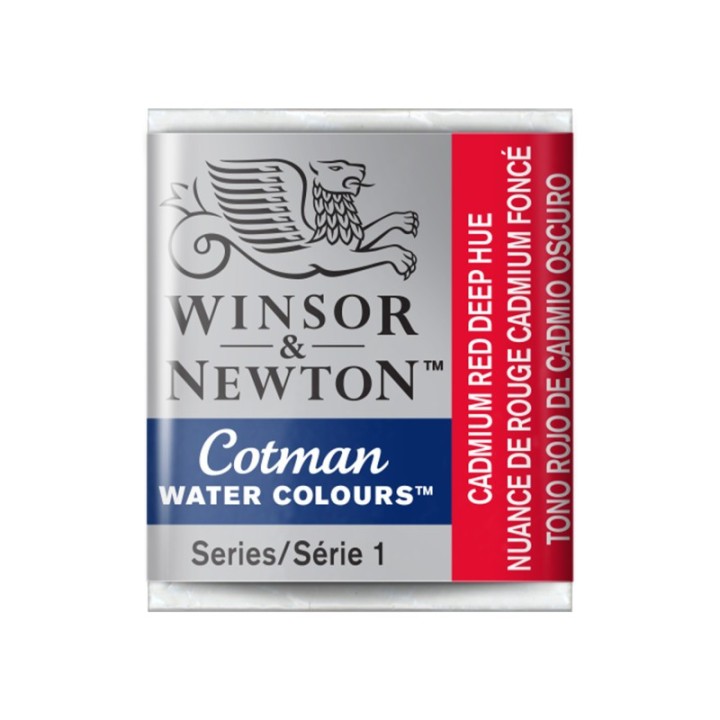 Winsor & Newton Cotman Watercolor Paint, Half Pan, Cadmium Red Deep Hue