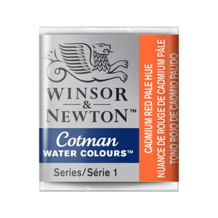 Winsor & Newton Cotman Watercolor Paint, Half Pan, Cadmium Red Pale Hue