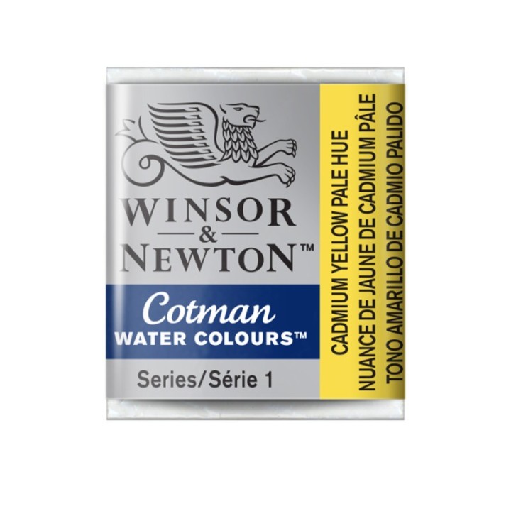 Winsor & Newton Cotman Watercolor Paint, Half Pan, Cadmium Yellow Pale Hue
