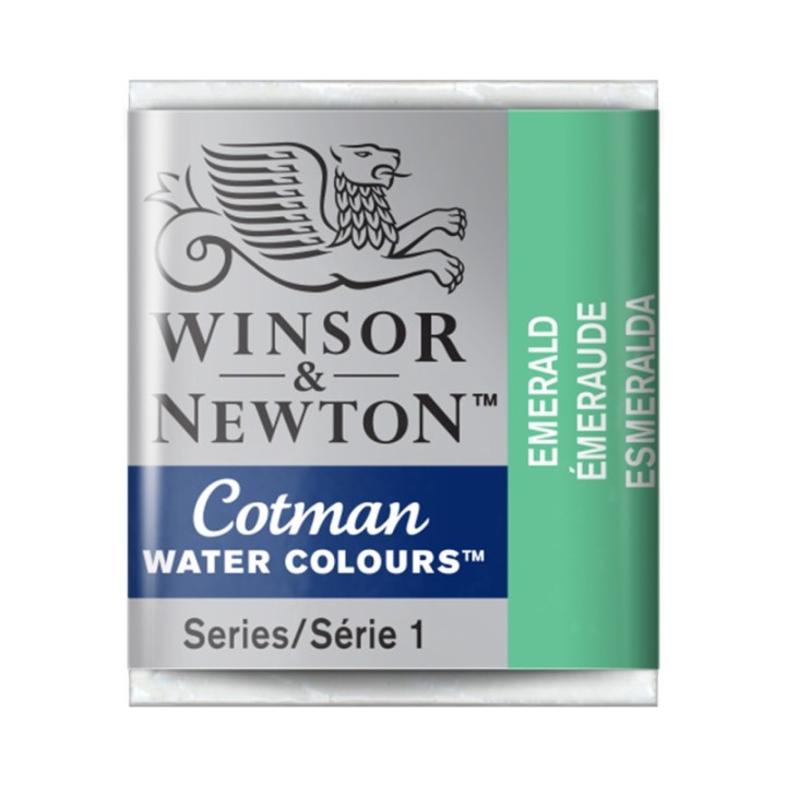 Winsor & Newton Cotman Watercolor Paint, Half Pan, Emerald