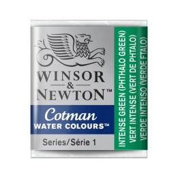 Winsor & Newton Cotman Watercolor Paint, Half Pan, Intense Green