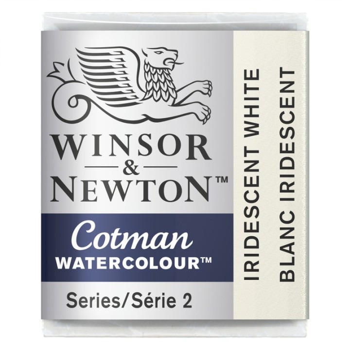 Winsor & Newton Cotman Watercolor Paint, Half Pan, Iridescent White