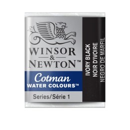 Winsor & Newton Cotman Watercolor Paint, Half Pan, Ivory Black