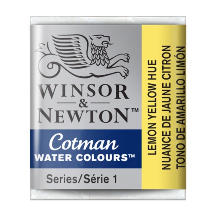 Winsor & Newton Cotman Watercolor Paint, Half Pan, Lemon Yellow Hue