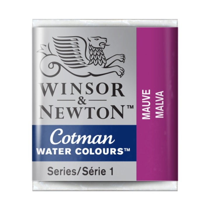 Winsor & Newton Cotman Watercolor Paint, Half Pan, Mauve