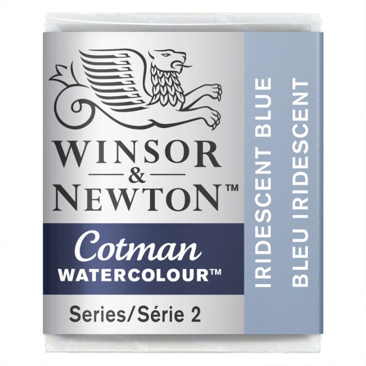 Winsor & Newton Cotman Watercolor Paint, Half Pan, Iridescent Blue