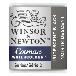 Winsor & Newton Cotman Watercolor Paint, Half Pan, Iridescent Black
