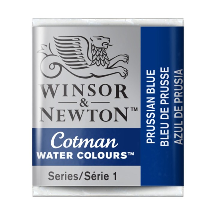 Winsor & Newton Cotman Watercolor Paint, Half Pan, Prussian Blue