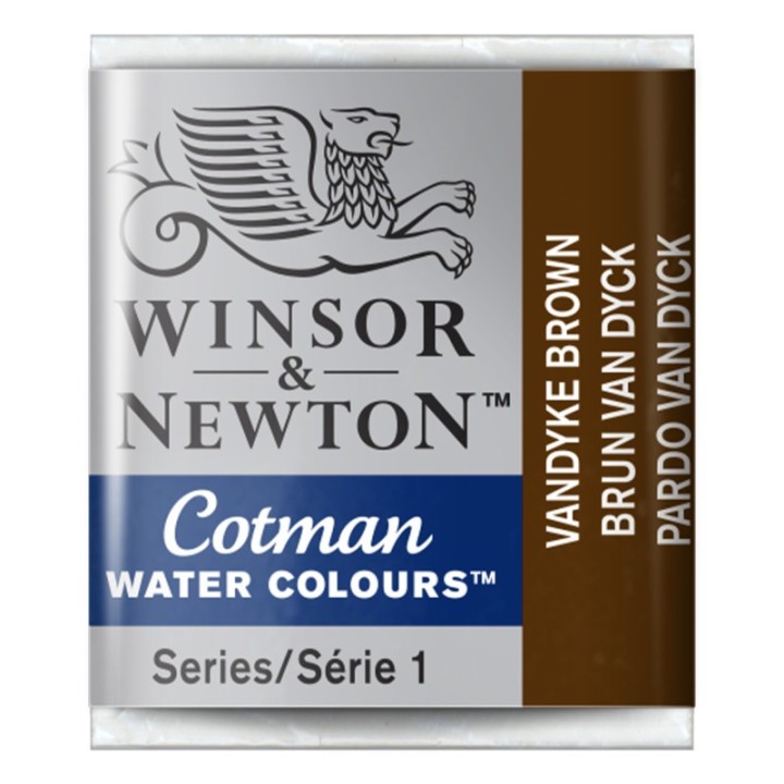 Winsor & Newton Cotman Watercolor Paint, Half Pan, Vandyke Brown