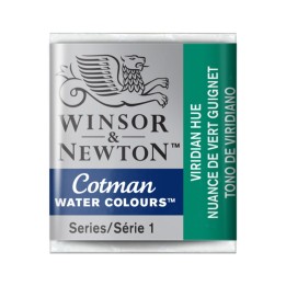 Winsor & Newton Cotman Watercolor Paint, Half Pan, Viridian Hue