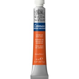 Winsor & Newton Cotman Watercolor Paint, 8 mL Tube, Cadmium Red Hue