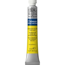 Winsor & Newton Cotman Watercolor Paint, 8 mL Tube, Cadmium Yellow Pale Hue