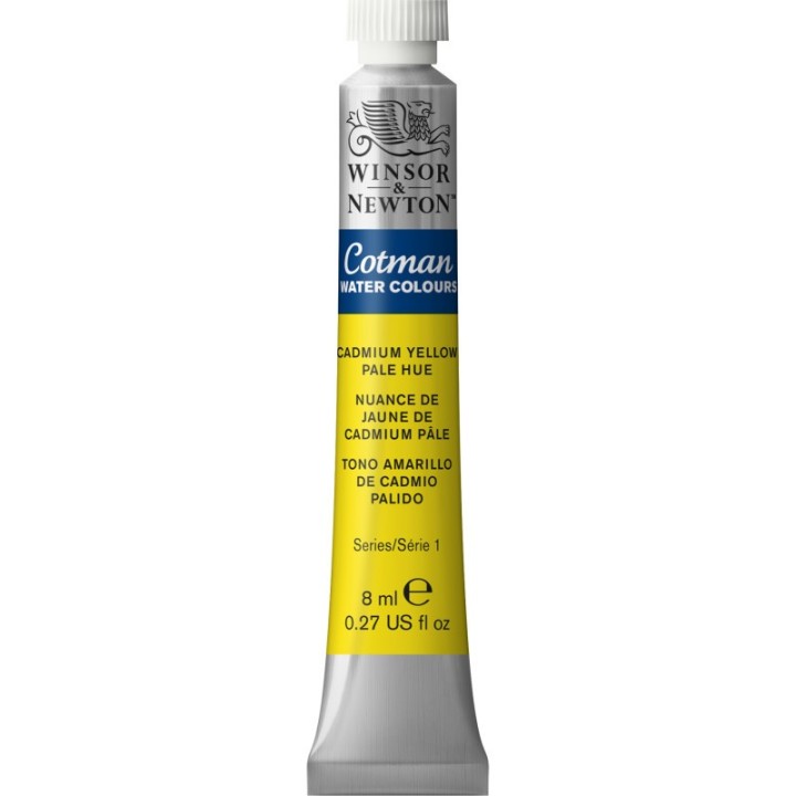 Winsor & Newton Cotman Watercolor Paint, 8 mL Tube, Cadmium Yellow Pale Hue