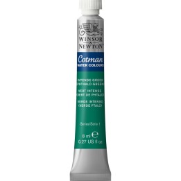 Winsor & Newton Cotman Watercolor Paint, 8 mL Tube, Intense Phthalo Green