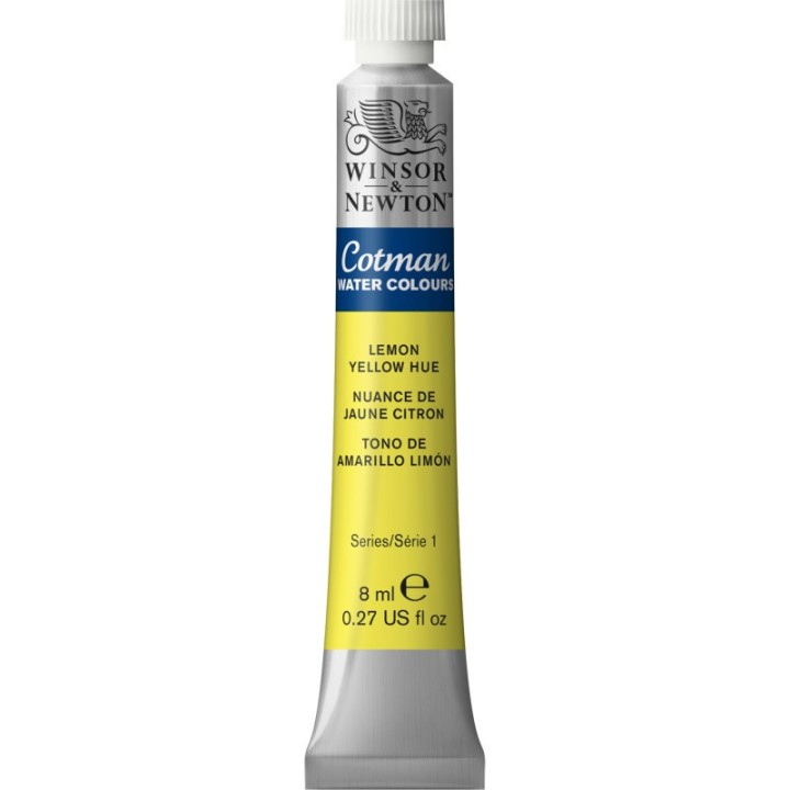 Winsor & Newton Cotman Watercolor Paint, 8 mL Tube, Lemon Yellow Hue