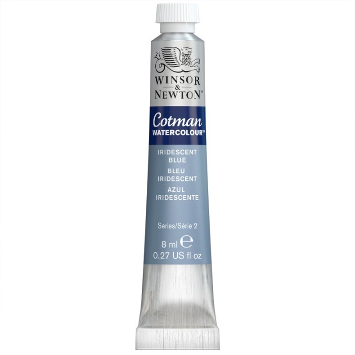 Winsor & Newton Cotman Watercolor Paint, 8 mL Tube, Iridescent Blue