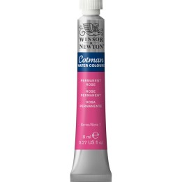 Winsor & Newton Cotman Watercolor Paint, 8 mL Tube, Permanent Rose