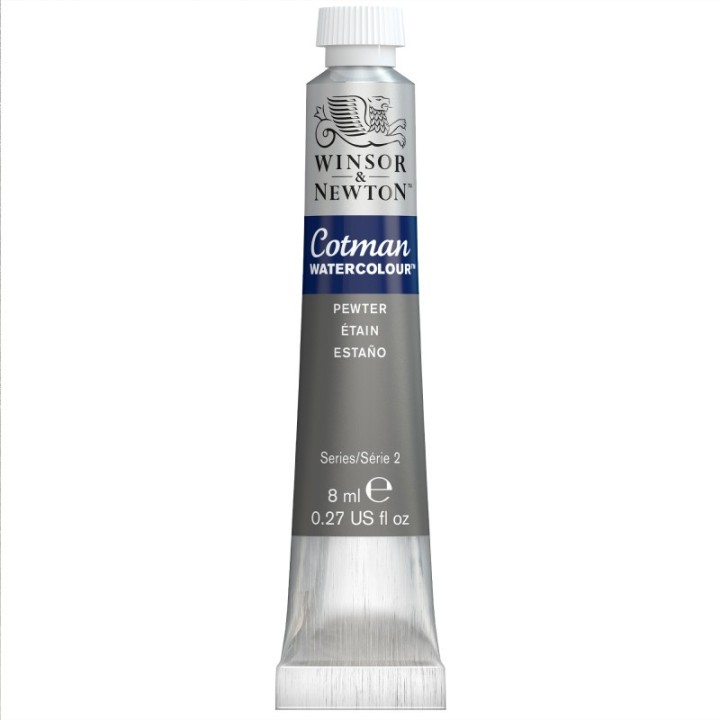 Winsor & Newton Cotman Watercolor Paint, 8 mL Tube, Pewter