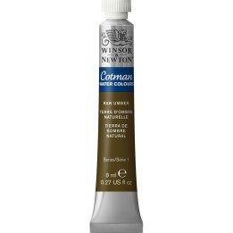 Winsor & Newton Cotman Watercolor Paint, 8 mL Tube, Raw Umber