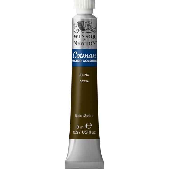 Winsor & Newton Cotman Watercolor Paint, 8 mL Tube, Sepia