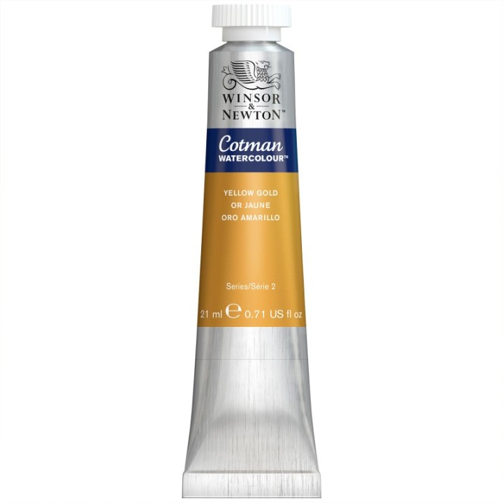 Winsor & Newton Cotman Watercolor Paint, 21 mL Tube, Yellow Gold
