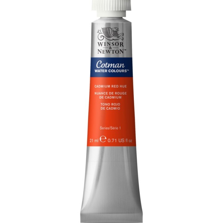 Winsor & Newton Cotman Watercolor Paint, 21 mL Tube, Cadmium Red Hue