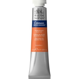 Winsor & Newton Cotman Watercolor Paint, 21 mL Tube, Cadmium Red Pale Hue
