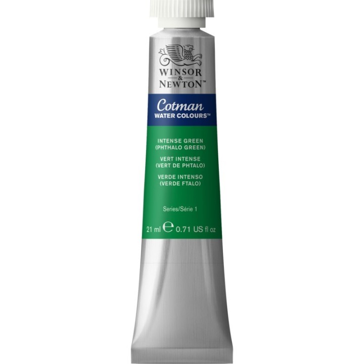 Winsor & Newton Cotman Watercolor Paint, 21 mL Tube, Intense Phthalo Green