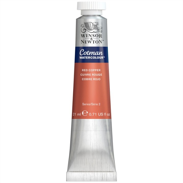 Winsor & Newton Cotman Watercolor Paint, 21 mL Tube, Red Copper